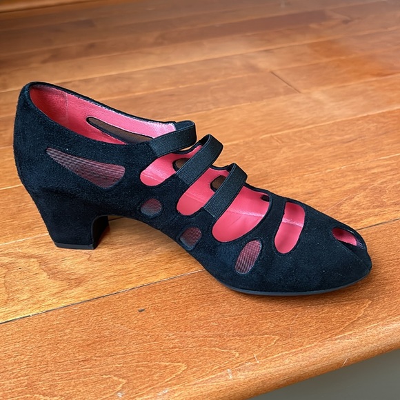 Pas De Rouge Made In Italy Women's Black Suede Shoes Size…37 - Picture 8 of 11